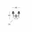 KOLARZ 1299.62.3.SPT CONTARINI CRYSTAL lampa ścienna złoto 24K