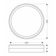 CANDELLUX 13-11299 FLORIDA LAMPA SUFIT. PLAFON CZARNO ZŁOTY+BIAŁY 18W LED 33 CM KLOSZ BIAŁY SKY EF