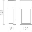 RENDL R12018 CHICAGO ścienna antracyt 230V E27 18W IP44
