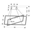 CANDELLUX A0033-320 KSEROS LAMPA WISZĄCA 60X30 35W LED SREBRNO SZARY 4000K APETI