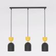 EMIBIG 1739/3 GAUDI 3 BLACK ORANGE Lampa wisząca