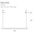 MAXLIGHT P0354D LAMPA WISZĄCA ORGANIC HORIZON 100CM CZARNA ŚCIEMNIALNA