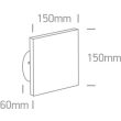 ONE LIGHT 67450A/W/W Prevedos biała lampa ścienna & sufitowa LED 3000K dark light 7W