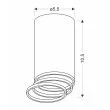 CANDELLUX 2228150 TUBA LAMPA SUFITOWA CZARNY 1X15W GU10 ŚR. 5,5 CM