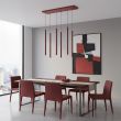 EMIBIG 1647/6 SELTER 6 BURGUNDY LAMPA WISZĄCA
