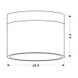 CANDELLUX 2273648 OPRAWA SUFITOWA TUBA 9W LED 4000K BIAŁY+DREWNIANY ŚR. 8,8 CM