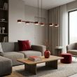 EMIBIG 1706/6 MEGARA 6 BURGUNDY Lampa wisząca