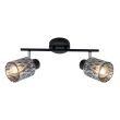 CANDELLUX 92-27382 BILL LAMPA SUFITOWA LISTWA CZARNY 2X40W E27 KLOSZ DYMIONY