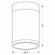 CANDELLUX 2284262 TUBA LAMPA SUFITOWA 1X15W GU10 6,8/10 SZARY+DREWNO