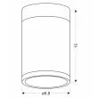 CANDELLUX 2284262 TUBA LAMPA SUFITOWA 1X15W GU10 6,8/10 SZARY+DREWNO