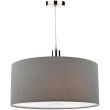 DAR RON6539 RONDA EASY FIT 40CM FAUX SILK GREY DRUM SH