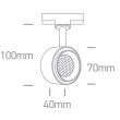 ONE LIGHT 65644T/W/W Kinigos biały track spot COB LED o strukturze plastra miodu 3000K 8W AC LED