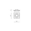 AZZARDO AZ1615 SIMON SQUARE BLACK TECHNICAL DOWNLIGHT BLACK