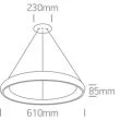 ONE LIGHT 62144NB/B/W Kedros lampa wisząca LED 3000K 50W czarna