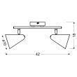 CANDELLUX 92-68804 AMOR LAMPA SUFITOWA LISTWA 2X40W E14 BANANOWY