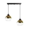 CANDELLUX 32-21229 CONTESSA LAMPA WISZĄCA CZARNY 2X40 E27 KLOSZ ZŁOTY