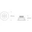 ONE LIGHT 89002 wpuszczana awaryjna dioda LED 2W IP20 dostarczany z nieściemnialnym sterownikiem LED