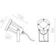 RENDL R11948 HEAVY DUTY zewnętrzny reflektor antracyt 230V GU10 50W IP65