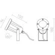 RENDL R11948 HEAVY DUTY zewnętrzny reflektor antracyt 230V GU10 50W IP65