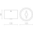 RENDL R12634 KELLY LED DIMM sufitowa czarna 230V LED 15W 45° 3000K