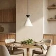 EMIBIG 1743/1 KLEVER 1 WHITE BLACK Lampa wisząca
