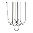 ANTIGO Lampa wisząca Udin 3 - Czarna 9786