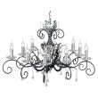 ELSTEAD AMARILLI AML10 BLK/SILVER 10Lt Chandelier