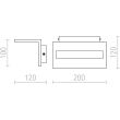 RENDL R12596 FOND ścienna biała 230V LED 12W 3000K