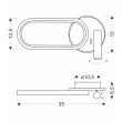 CANDELLUX STUDIO 22-35691 MONET kinkiet owal czarny 13W LED 3000K, 4000K, 6000K
