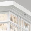 ELSTEAD Beacon Square KL-BEACON-SQUARE-F-WHT 2 Light Flush Mount