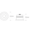 ONE LIGHT 10103B/AL/W Kato wpust COB LED 3000K aluminium / 700mA
