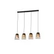 CANDELLUX 34-78124 FRESNO LAMPA WISZĄCA CZARNY 4X60W E27 KLOSZ BEZBARWNY