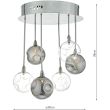 DAR QUI0610 QUINN 6LT SEMI FLUSH SMOKED/ CLEAR