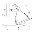CANDELLUX 91-71101 CRODO LAMPA KINKIET 1X40W E14 SZARY