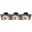 RENDL R13263 SHARM SQ III wpuszczana czarna miedź/miedź 230V LED 3x10W 24° 3000K