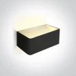 ONE LIGHT 67466B/B/W Geraki 2 czarna lampa ścienna LED 3000K 6W IP20