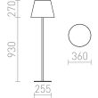 RENDL R12420 BOSANOVA 120 podłogowa antracyt PE satynowy 230V E27 25W IP65