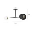 EMIBIG 612/2 MINERVA 2 BLACK LAMPA SUFITOWA
