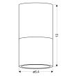 CANDELLUX 2273686 LAMPA SUFITOWA TUBA 1X50W GU10 MROŻONY+SZARY ŚR. 6,4 CM