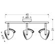 CANDELLUX 93-68064 PENT LISTWA 3X50W GU10 BETONOWY SZARY