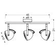 CANDELLUX 93-68064 PENT LISTWA 3X50W GU10 BETONOWY SZARY