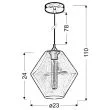 CANDELLUX 31-36353 BREMEN LAMPA WISZĄCA 20 1X60W E27 KLOSZ ZIELONY + ŻARÓWKA