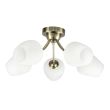 CANDELLUX 35-22592 ZINA LAMPA SUFITOWA PATYNOWY 5X40 E27 KLOSZ BIAŁY
