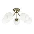 CANDELLUX 35-22592 ZINA LAMPA SUFITOWA PATYNOWY 5X40 E27 KLOSZ BIAŁY