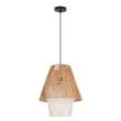 CANDELLUX 31-26880 Africa lampa wisząca 40 czarny 1x40W E27 abażur beżowy+biały