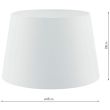 DAR CEZ182 CEZANNE FRENCH DRUM SHADE 45CM WHITE