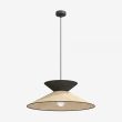 EMIBIG 1768/1 SOFTA 1 RATTAN BLACK Lampa wisząca