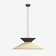 EMIBIG 1768/1 SOFTA 1 RATTAN BLACK Lampa wisząca