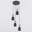 EMIBIG 1738/4PREM GAUDI 4PREM BLACK MOKKA Lampa wisząca