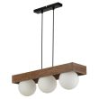 SIGMA 33665 lampa wisząca Bloom 3 zwis czarny brązowy